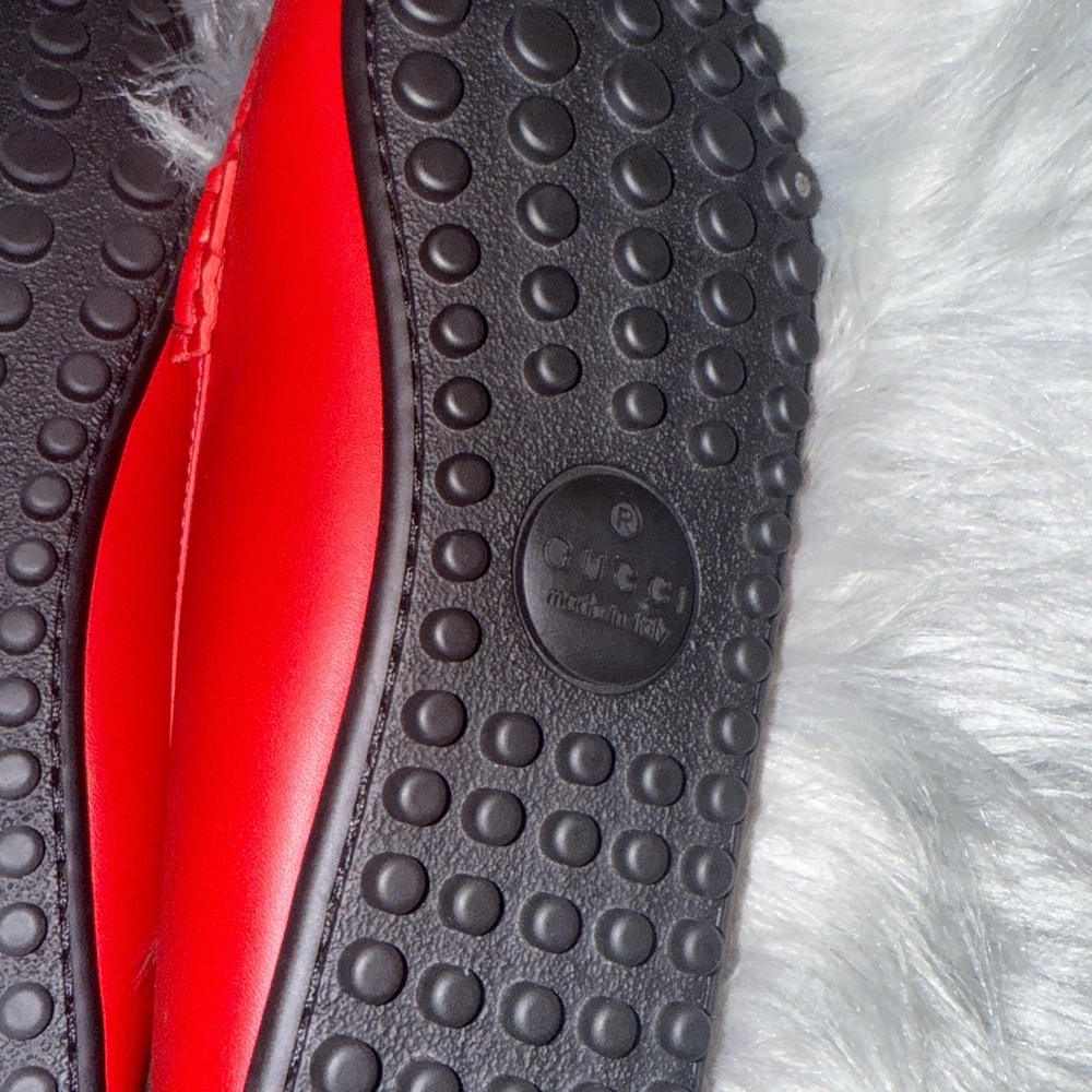 AUTHENTIC Gucci Red Leather Loafers for Men (DUST BAGS ONLY) (WORN ONCE) - Picture 4 of 6
